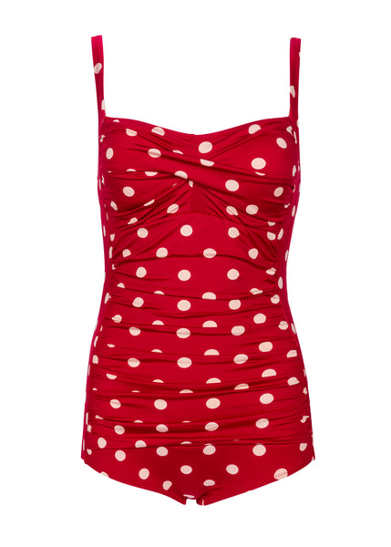 Roter Vintage Badeanzug