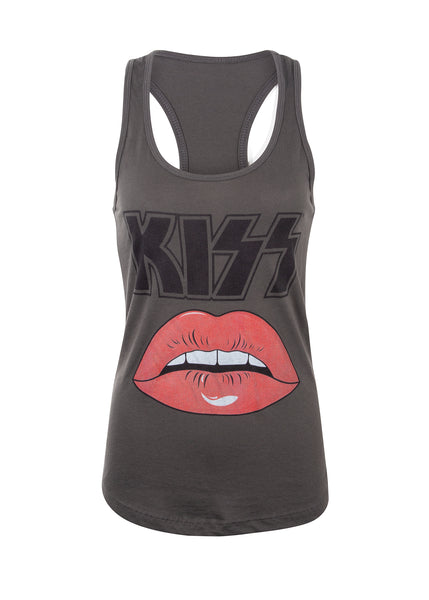 Graues KISS Damen Band T-Shirt